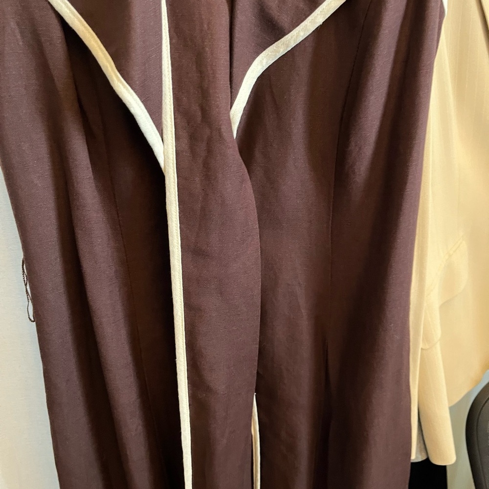 Long linen blend dress